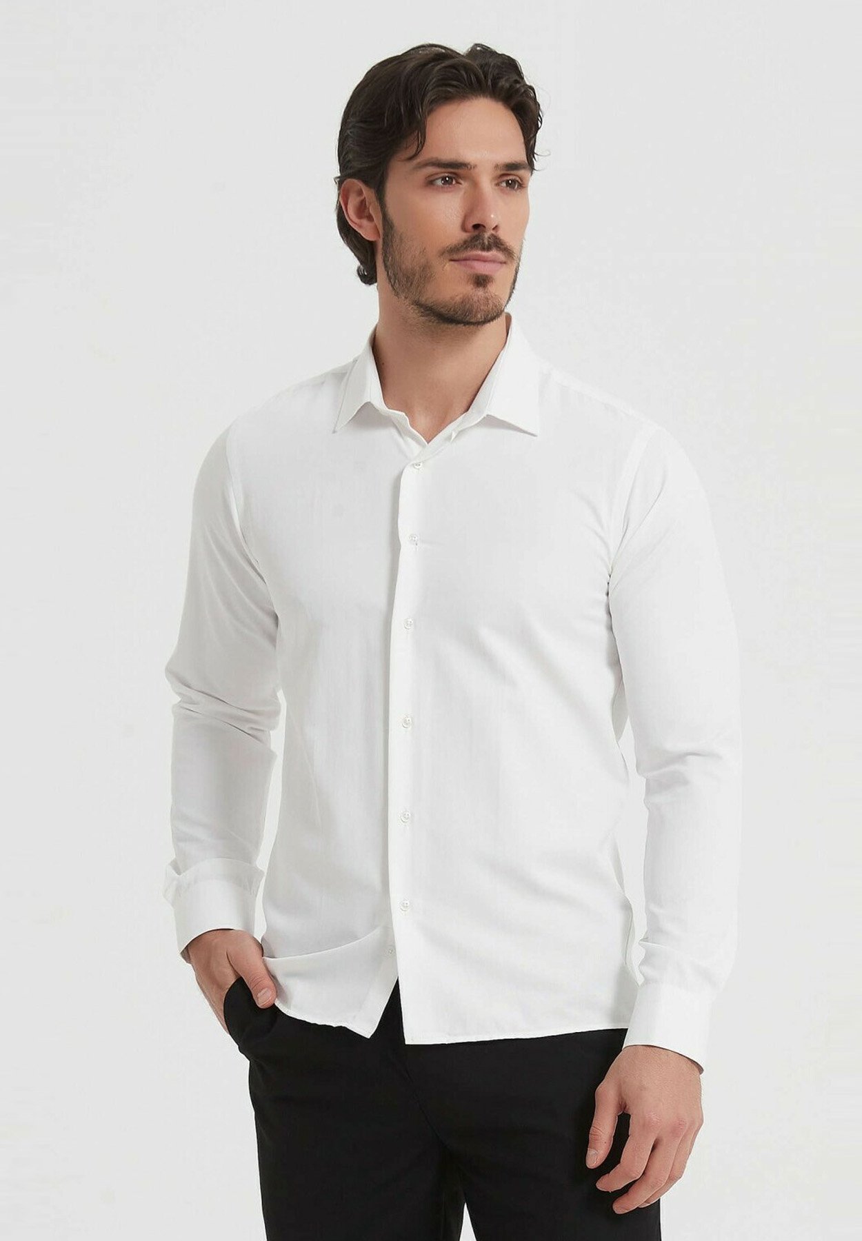 Charles Tyrwhitt Repassage Chemise Lin Chemise Homme Ivoire