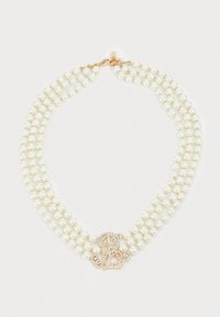 Lauren Ralph Lauren NK 17IN MULTIROW LOGO COLLAR - Kaklarota - gold-coloured/white