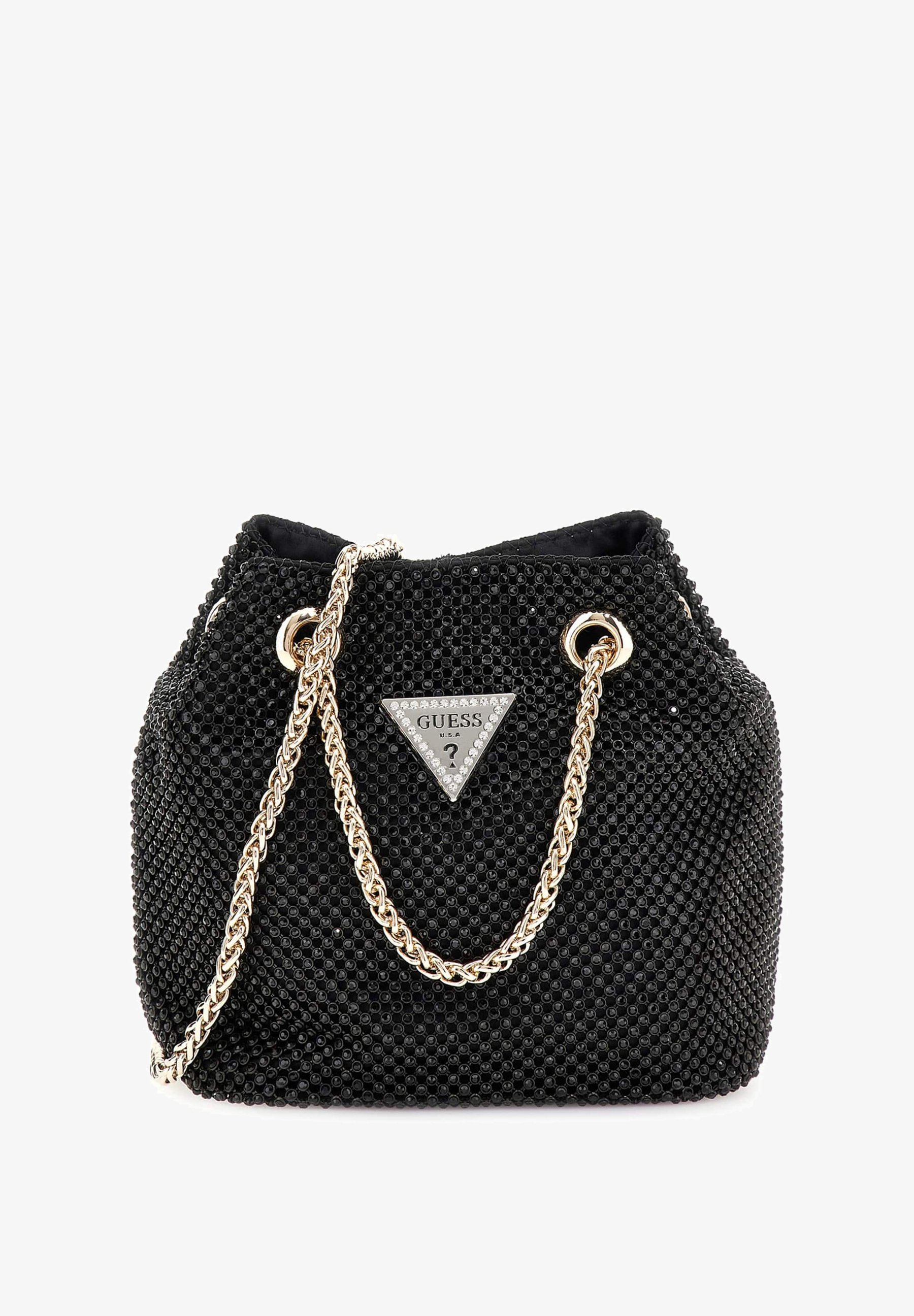 Guess Rhinestone Pochette Pochette Nere Guess Guess MINI SOFIA
