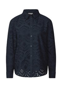 MIT LOCHSTICKEREI - Košilová halenka  - blau