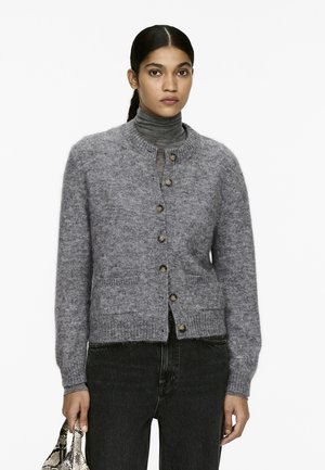 Strickjacke - grey melange