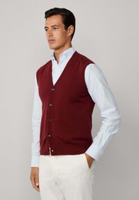Hackett London Weste - burgundy red