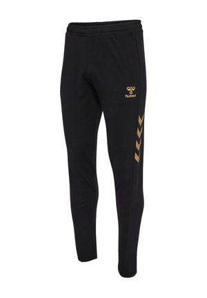 FUSSBALL TEAM JOGGING - Tracksuit bottoms - schwarzgold