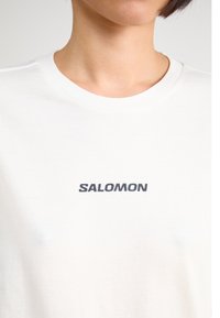 Salomon LOGO TEE UNISEX - T-shirts med print - white
