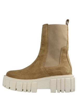 Stivaletti con plateau - beige