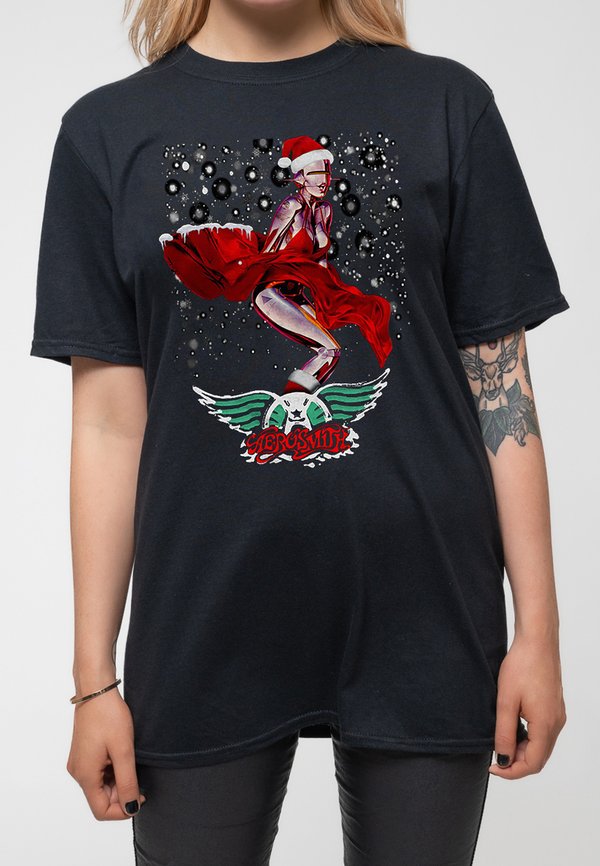 AEROSMITH ROBO SANTA - Print T-shirt3