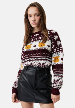 Koton CHRISTMAS SWEATER - Jersey de punto - bordeaux