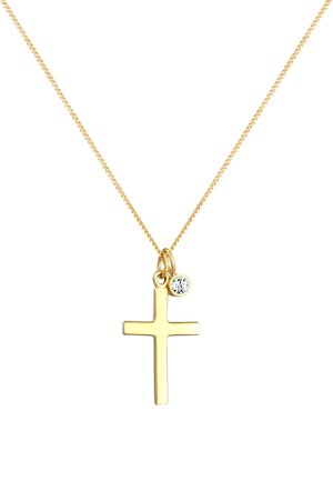 SPARKLING CROSS - MIT KRISTALLEN VON SWAROVSKI® - Halskæder - gold-coloured