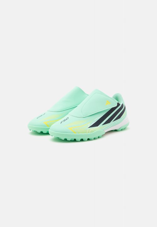 adidas F50 HYPERFAST CLUB VELCRO TURF KIDS UNISEX - Turf football boots - pulse mint/night navy/solar lemon — foto 2