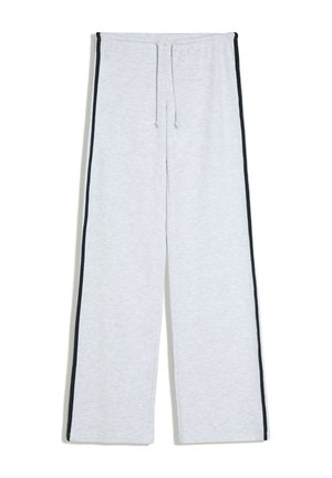Bershka, PLUSH WITH CONTRAST SIDE STRIPE - TROUSERS - Pantalon de survêtement - dark grey