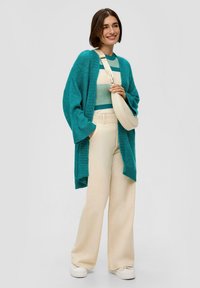 s.Oliver OVERSIZE - Strickjacke - türkis