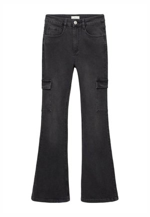Flared jeans - black denim