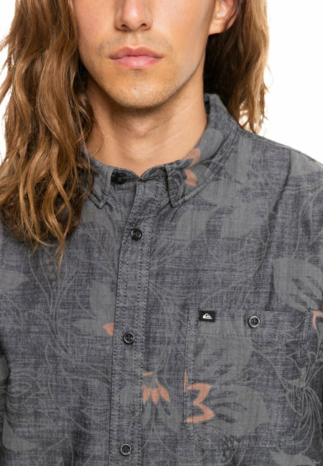 Quiksilver GROVELER - Camisa - grey/negro - Zalando.es