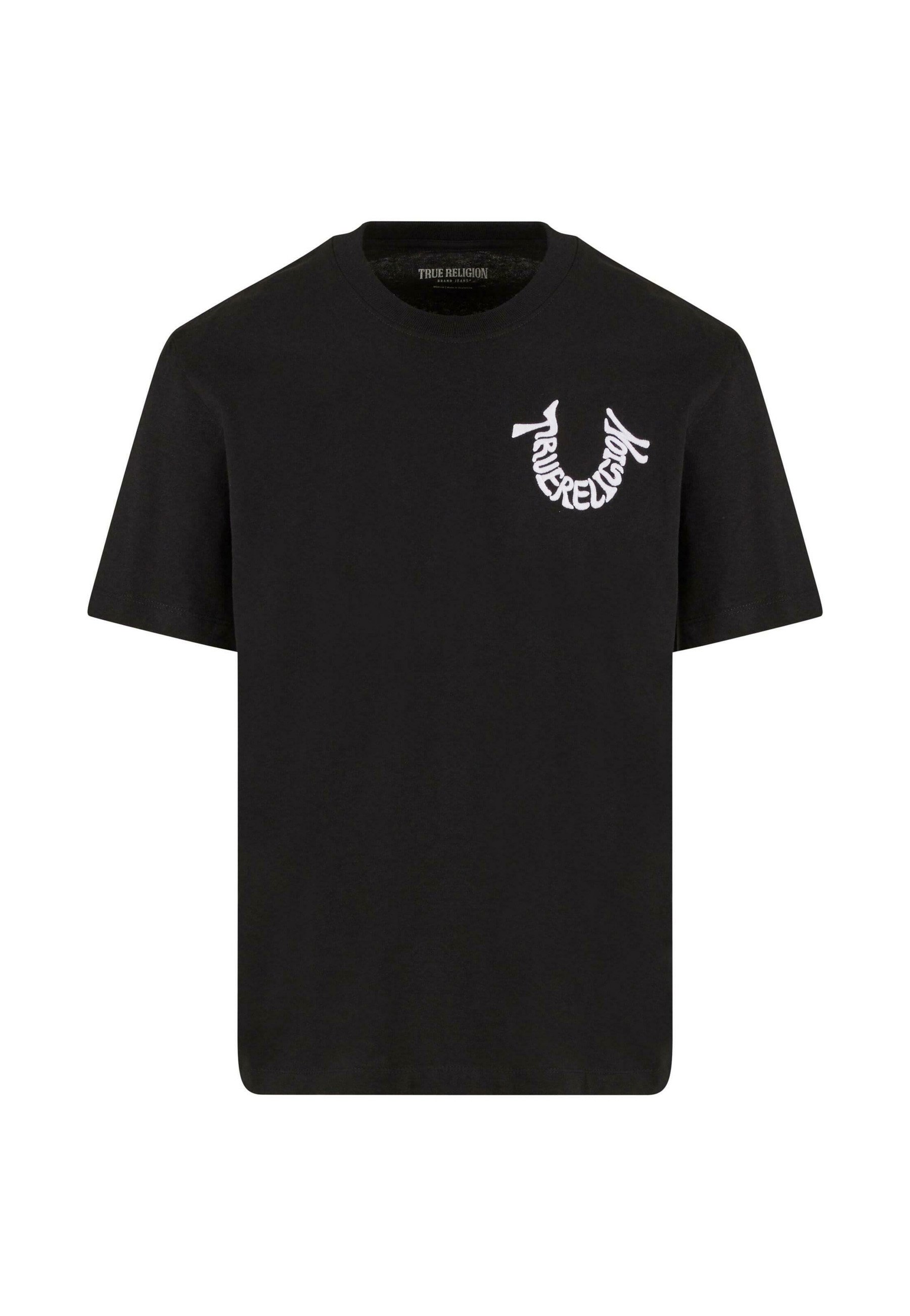 True Religion WARPED TR TEE - Tricou cu imprimeu - black/negru
