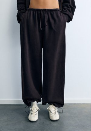 PULL&BEAR STRAIGHT-LEG - JOGGERS - Pantalon classique - dark anthracite