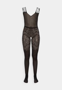 PETITE FLEUR GOLD BODYSTOCKING KNEE - Sukkpüksid - black