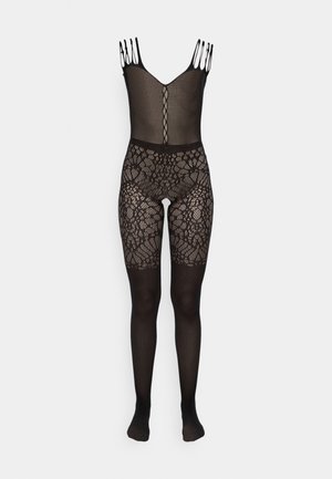 PETITE FLEUR GOLD BODYSTOCKING KNEE - Strømpebukser - black