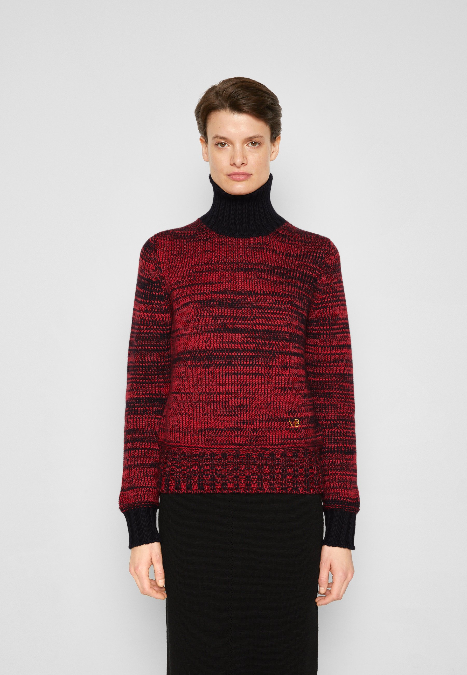 bright red jumper