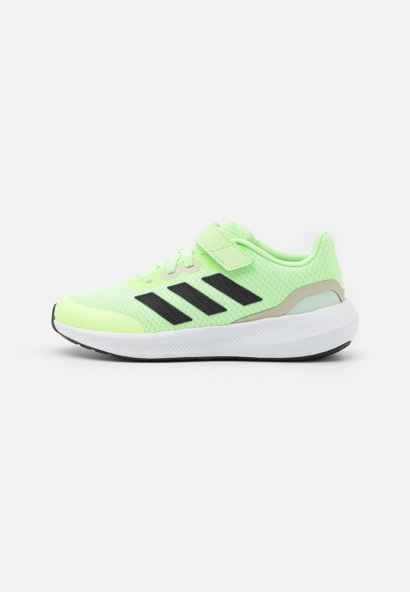 adidas Performance - FALCON 3.0 ELASTIC LACE STRAP - Hardloopschoenen neutraal - green spark/core black/putty grey, Vergroten