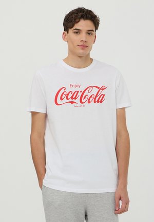 COCA COLA - T-shirt con stampa - bianco ottico