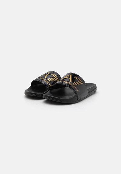 EA7 Emporio Armani UNISEX - Чехли за басейн - black/gold