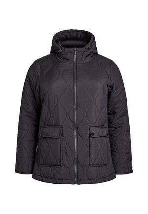 MIT KAPUZE UND TASCHEN - Vinterjakker - black