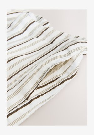 Next, PREMIUM WIDE LEG - Pantalon classique - ecru chocolate stripe