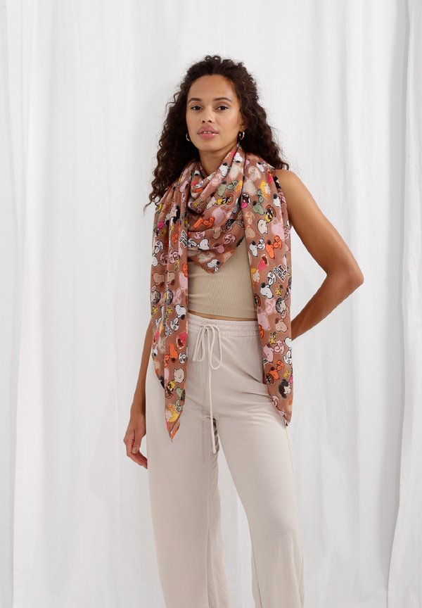 PEANUTS MIT SNOOPY - Schal - braun