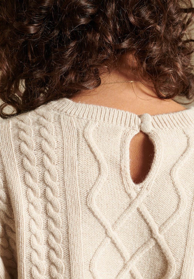 Damen Strickjacken | Superdry Strickpullover sand marl/nude - BM00533 Damen Strickjacken | Superdry Strickpullover sand marl/nude - BM00533