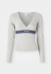 IETS FRANS… LOGO ELASTIC V NECK - Μπλούζα με μακριά μανίκια - grey