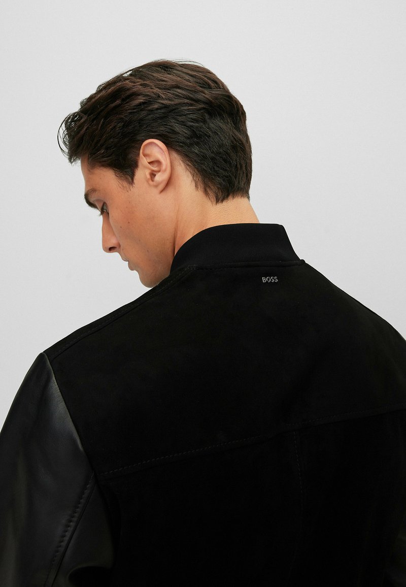 Herren Leichte Jacken | BOSS Lederjacke black one/schwarz - QI83321 Herren Leichte Jacken | BOSS Lederjacke black one/schwarz - QI83321