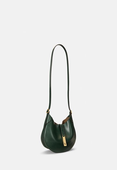 Polo Ralph Lauren POLO ID LEATHER SMALL SHOULDER BAG - Geantă crossbody - bottle green
