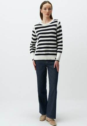 Jimmy Key LONG SLEEVE STRIPED - Strickpullover - ekru