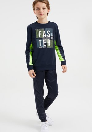 MET OPDRUK - Long sleeved top - blue