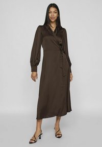 VILA WICKEL LANGÄRMELIGES MIDI - Day dress - coffee bean