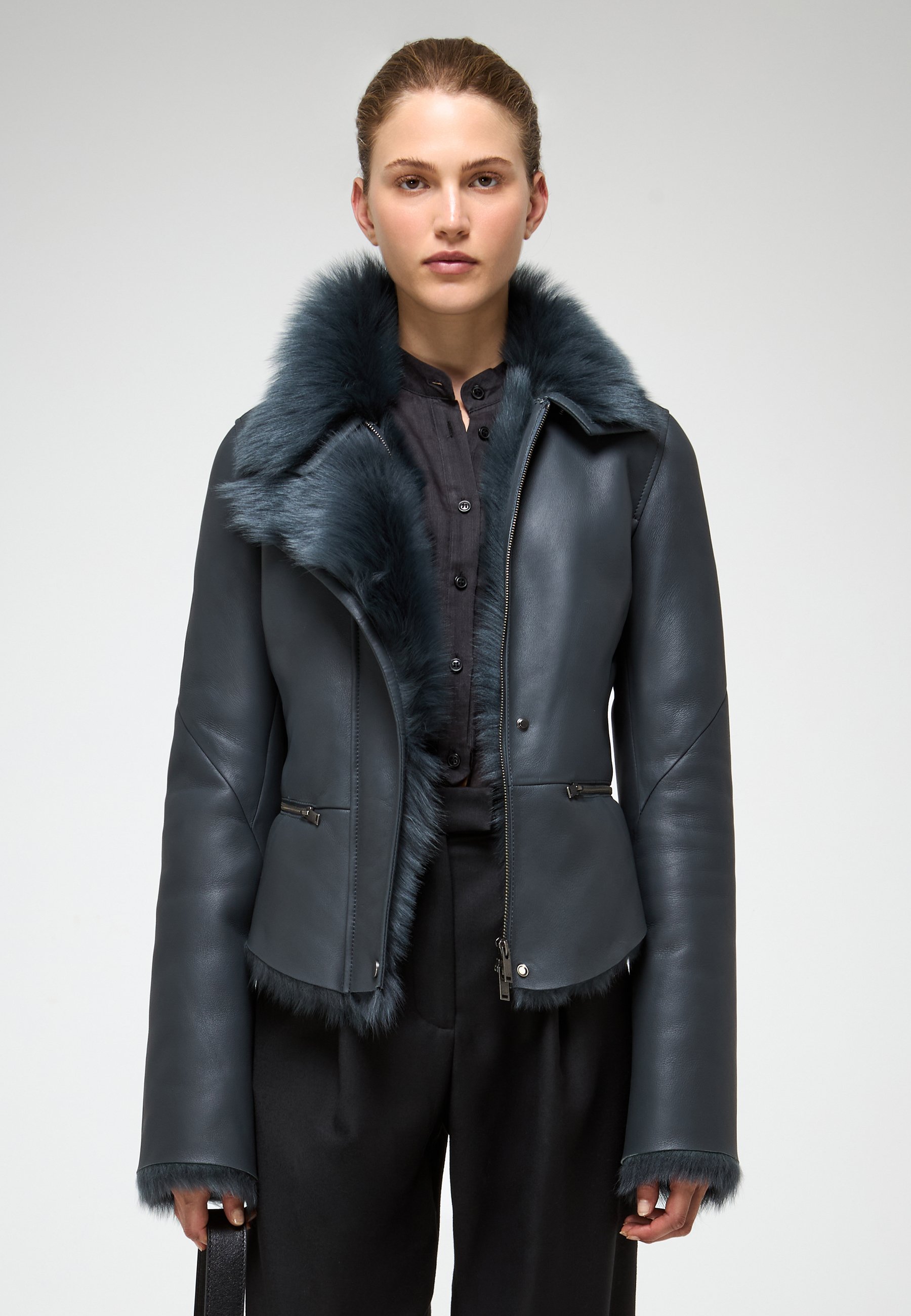 VESP COLLER FUR JKT ブラック ジャケット VESP COLLER FUR JKT ブラック ジャケット