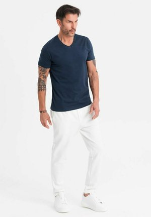 SET OF 3 - T-shirt basique - navy burgundy olive