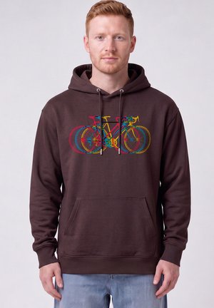 watapparel, FAHRRÄDER UNISEX - Kapuzenpullover - red brown