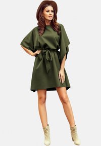 NUMOCO WITH SLEEVES - Kokteiļkleita/ballīšu kleita - khaki