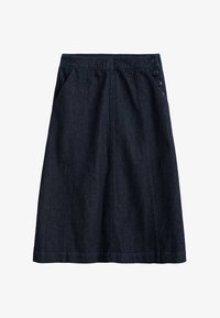 Jupe bleue longue évasée en coton bio KERALA - Boutique ASKA Jupe bleue longue évasée en coton bio KERALA - Boutique ASKA