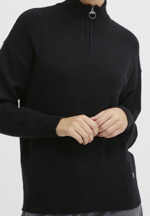 Striktrøje - black