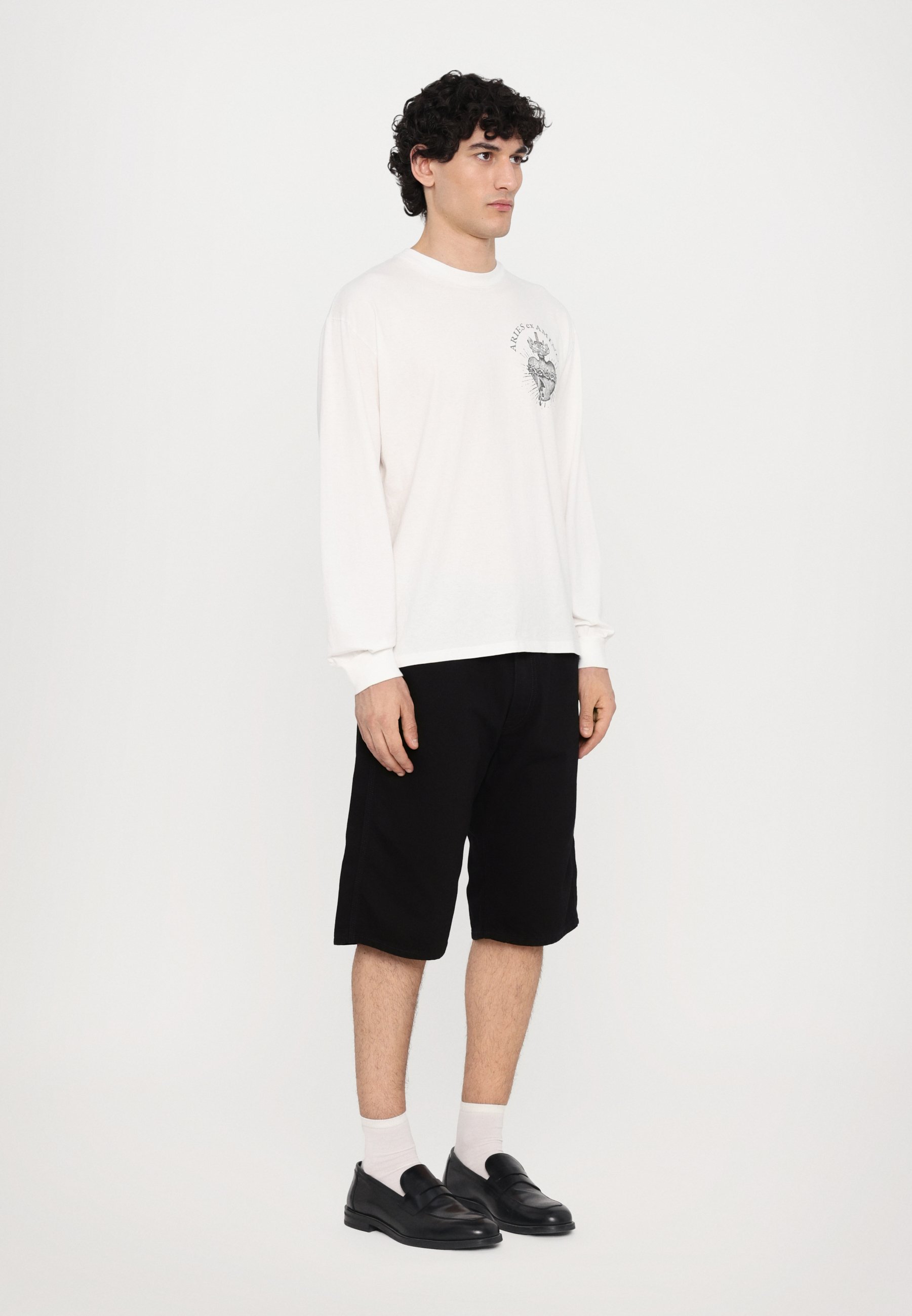 Aries FADED ARIES EX AMINO TEE - Long sleeved top - off white