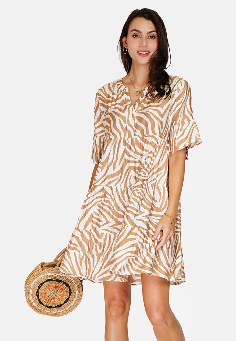 Le Jardin Du Lin Blousejurk camel