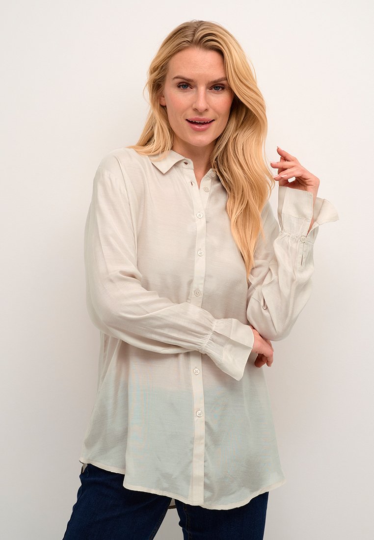 Cream Overhemdblouse crème