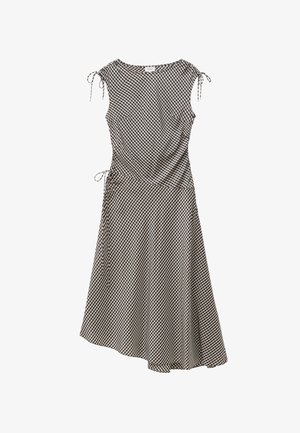 & OTHER STORIES, & OTHER STORIES ASYMMETRIC DRAPED MIDI DRESS - Robe de jour - white dark blue
