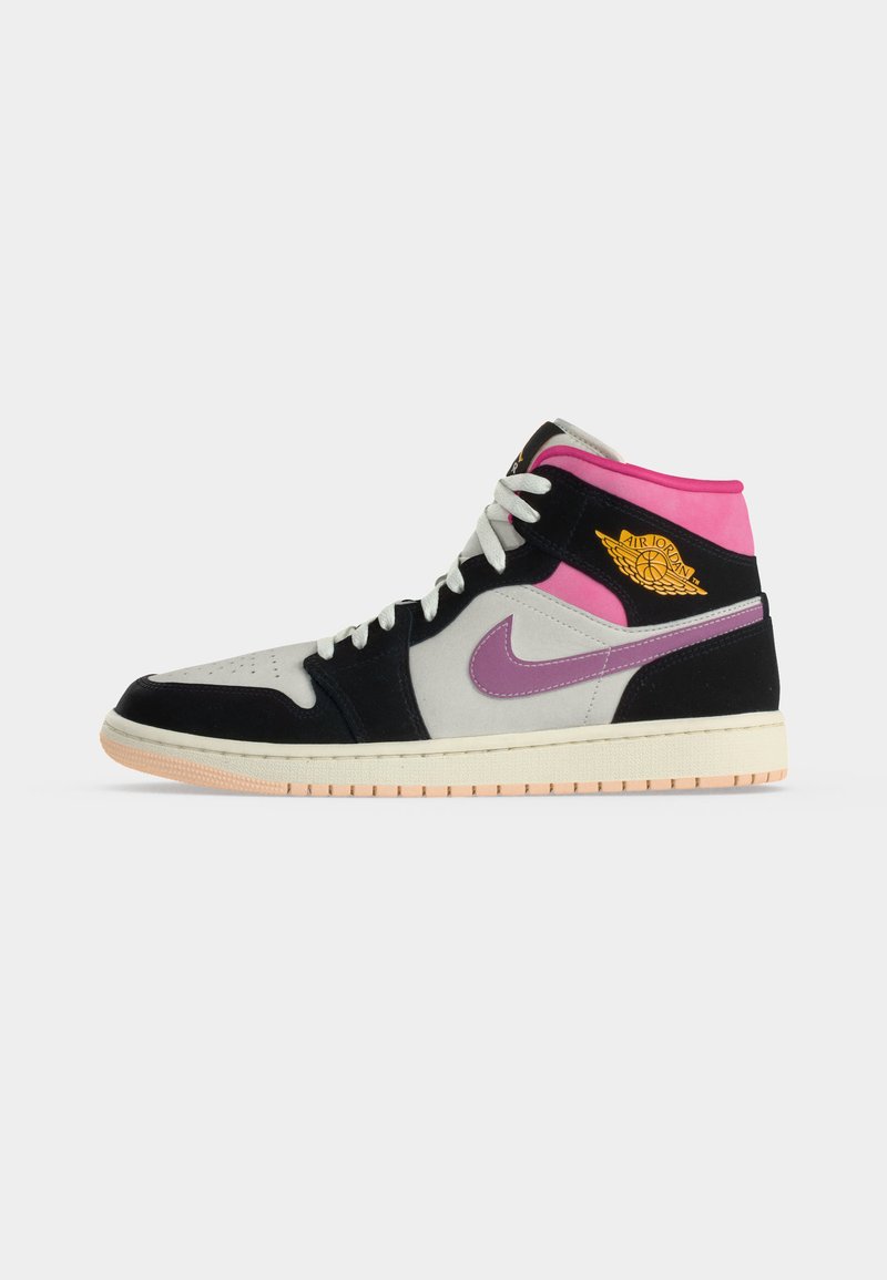 AIR JORDAN 1 MID SE - Vysoké tenisky - black/university gold-coloured/sail/pinksicle/iced carmine/crimson tint