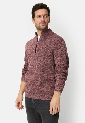 TROYER MIT MELIERTER STRUKTUR - Strickpullover - amber red