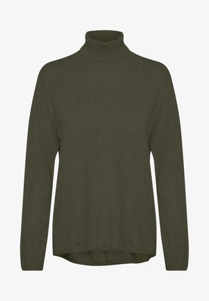 Culture CUANNEMARIE LOOSE ROLL-NECK - Vesta - olive night melange