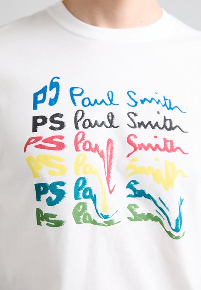 T-shirt Homme Paul Smith Blanc Taille S - Imprimé Graphique Coton Bio