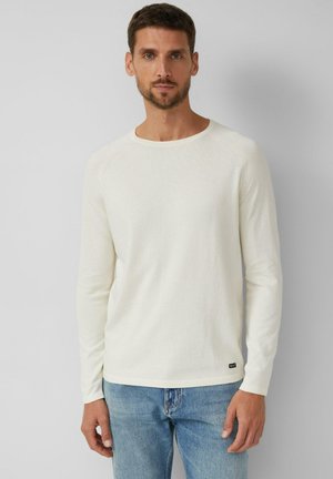 PULLOVER - Strickpullover - wollweiß